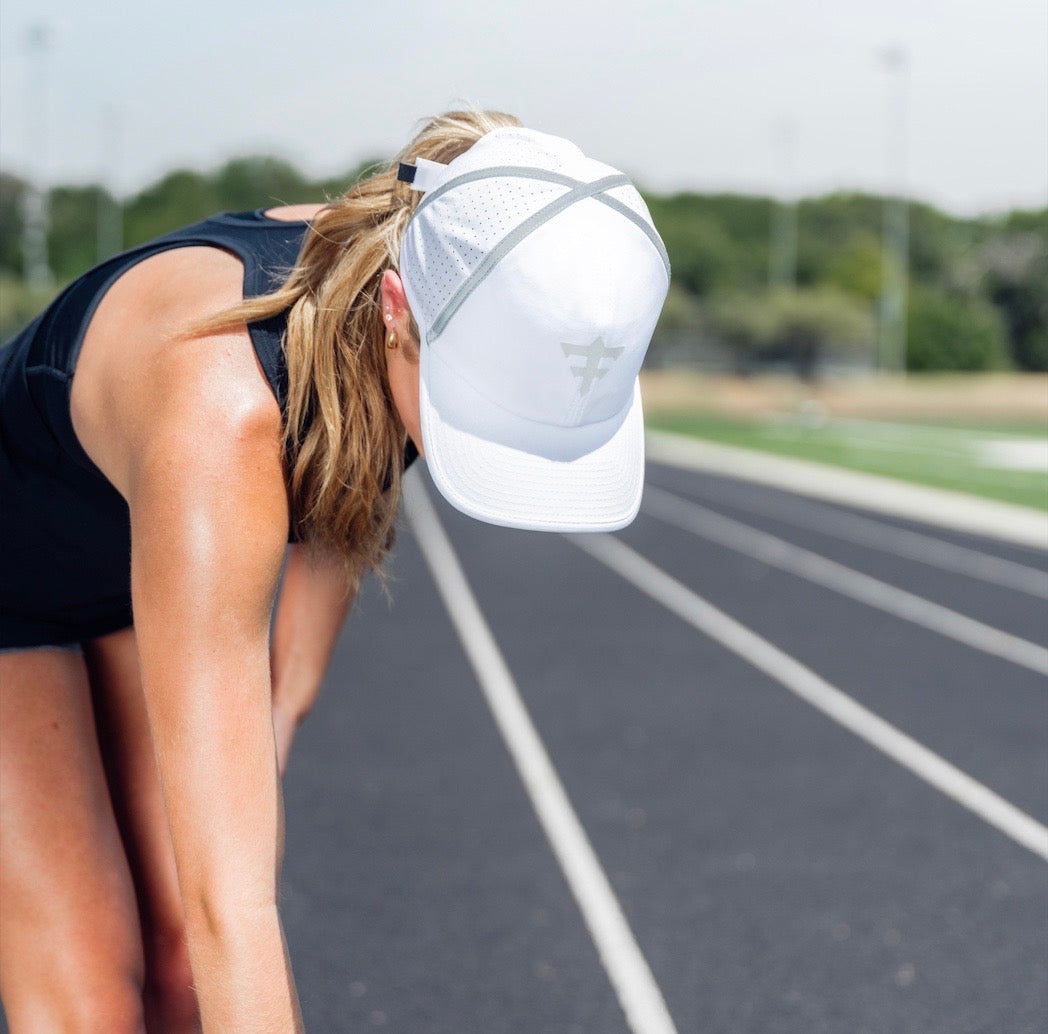athletic hat, washable hat, running stretch track and field