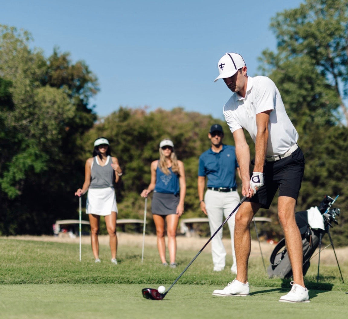 Golf Performance Hat Premium Athletic hat teeing off