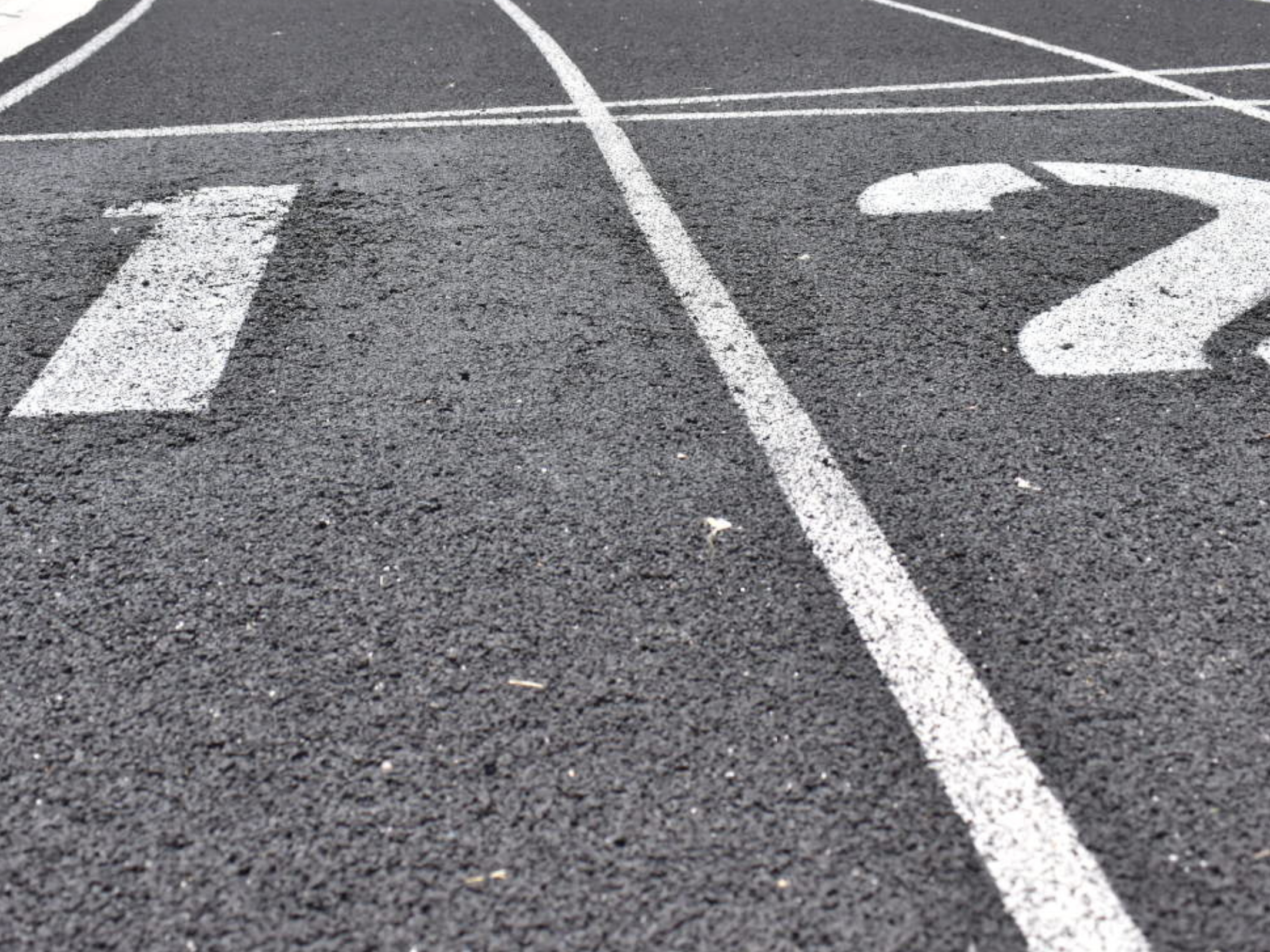 Running track, black and white image