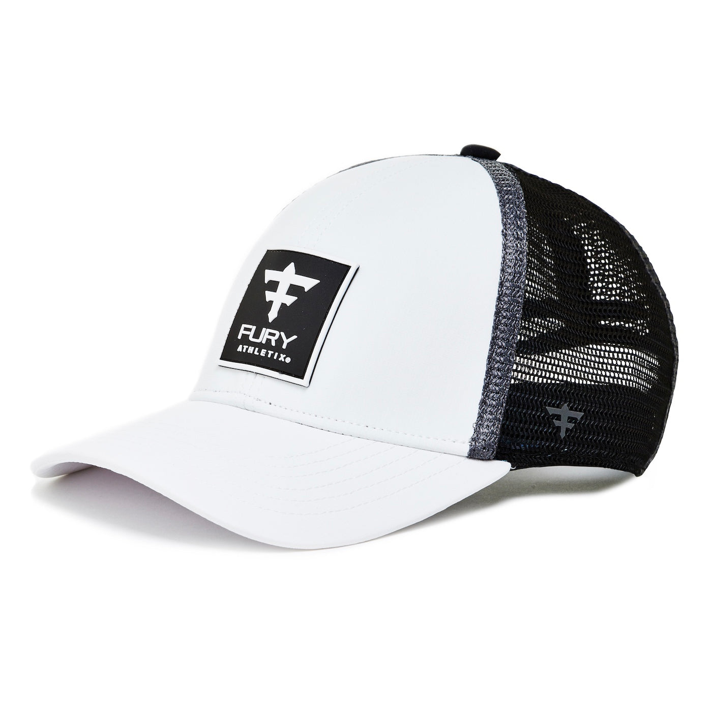 trucker performance hat #color_white-charcoal